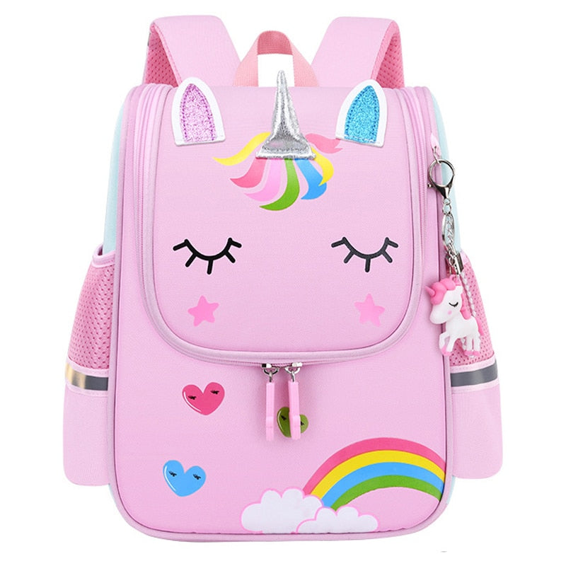 Girl Pink Unicorn Nylon Printing Backpack