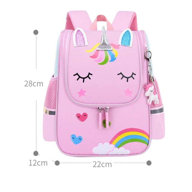 Girl Pink Unicorn Nylon Printing Backpack