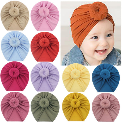 Newborn Girl Cotton Soft Big Bow Turban