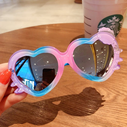 Kids Cute Cartoon Bear Shape Round Sunglasses