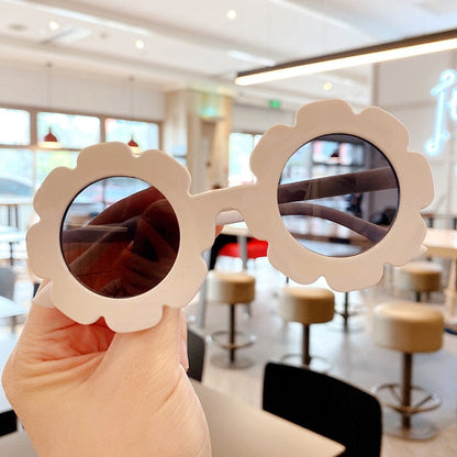 Kids Cute Cartoon Bear Shape Round Sunglasses