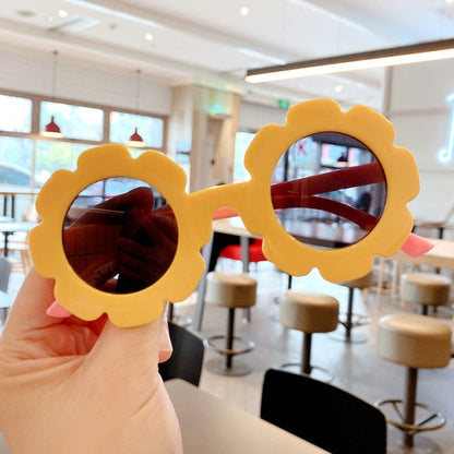 Kids Cute Cartoon Bear Shape Round Sunglasses