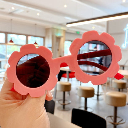 Kids Cute Cartoon Bear Shape Round Sunglasses
