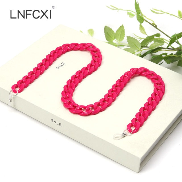 Retro Bright Acrylic Sunglasses Chain Straps
