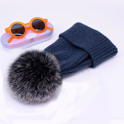 Fox Fur Pompom Hats