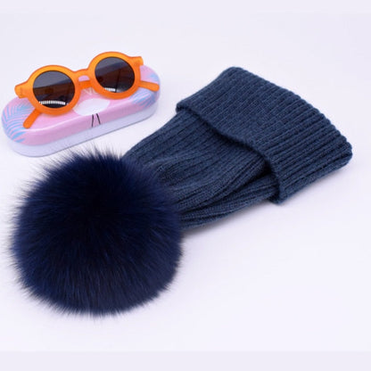 Fox Fur Pompom Hats