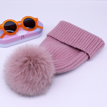 Fox Fur Pompom Hats