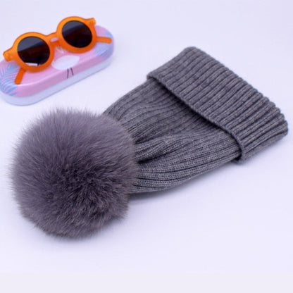 Fox Fur Pompom Hats