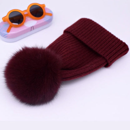 Fox Fur Pompom Hats