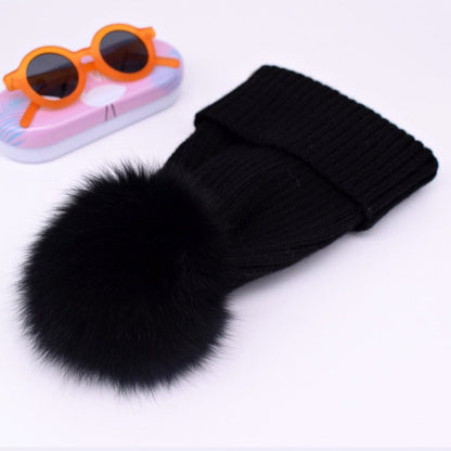 Fox Fur Pompom Hats