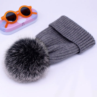 Fox Fur Pompom Hats