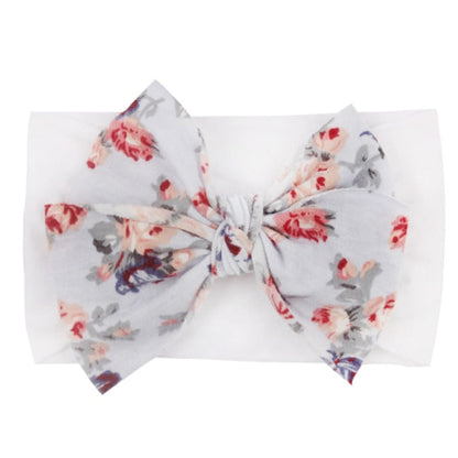 Elastic Printed Flower Kids Headband