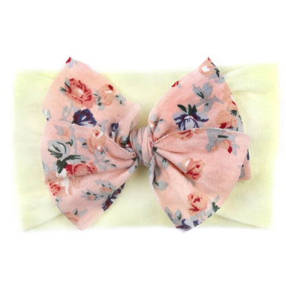 Elastic Printed Flower Kids Headband