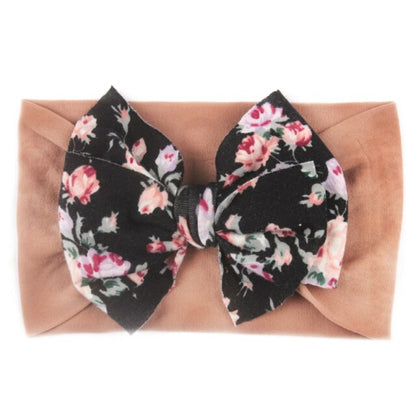 Elastic Printed Flower Kids Headband