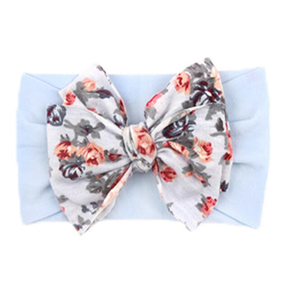 Elastic Printed Flower Kids Headband