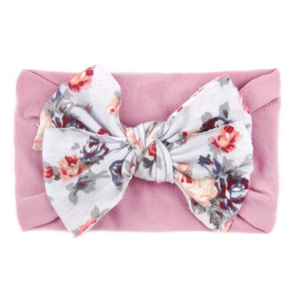 Elastic Printed Flower Kids Headband