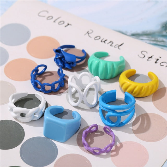 Colorful Open Rings