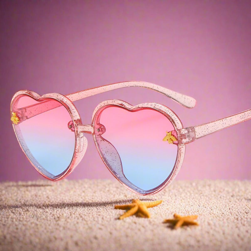 Fashion Brand Heart Kids Sunglasses