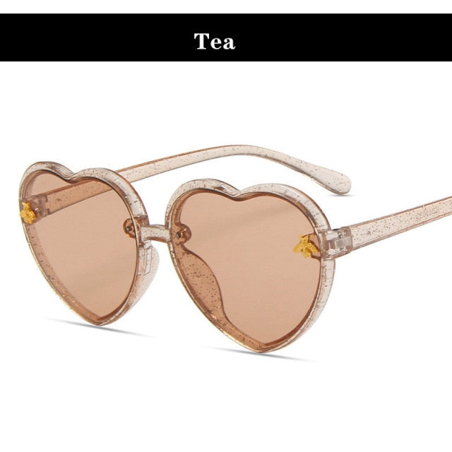 Fashion Brand Heart Kids Sunglasses
