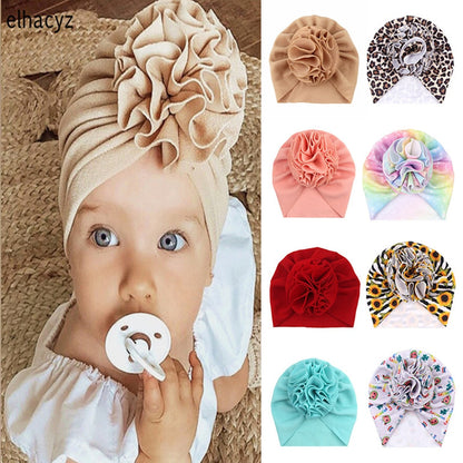 Sweet Flower Headband Children Turban Infant Hat