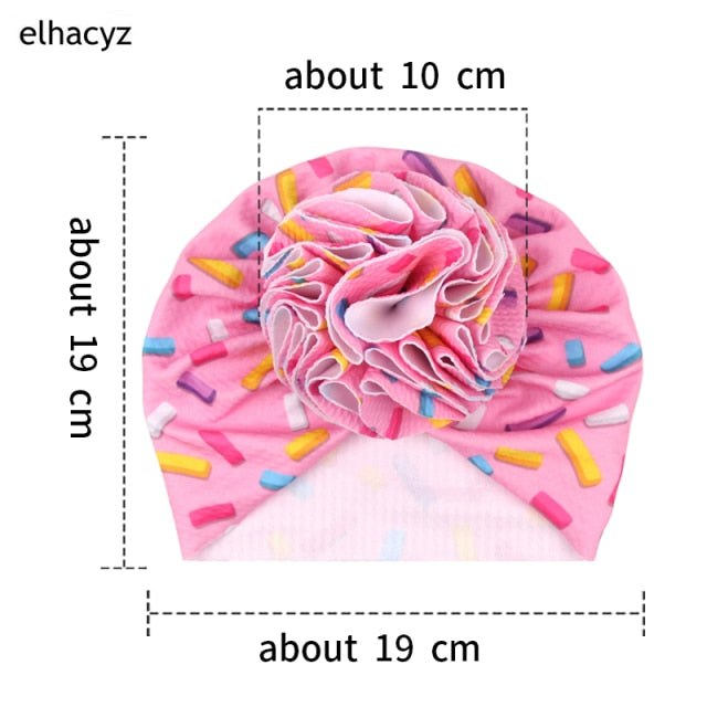 Sweet Flower Headband Children Turban Infant Hat