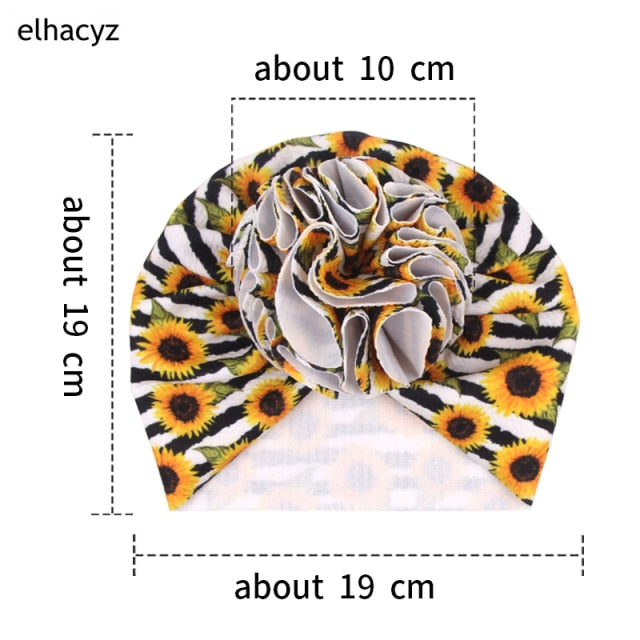 Sweet Flower Headband Children Turban Infant Hat