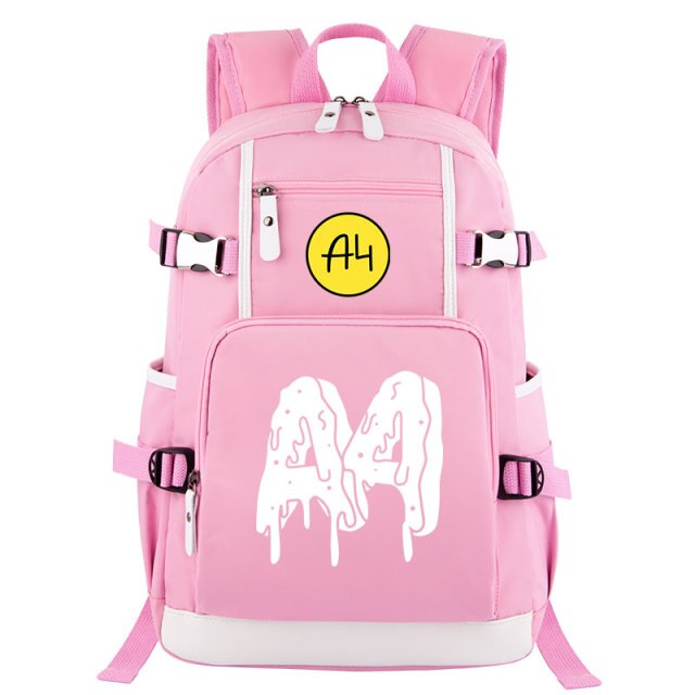 Pink Donuts Print Girl Backpacks