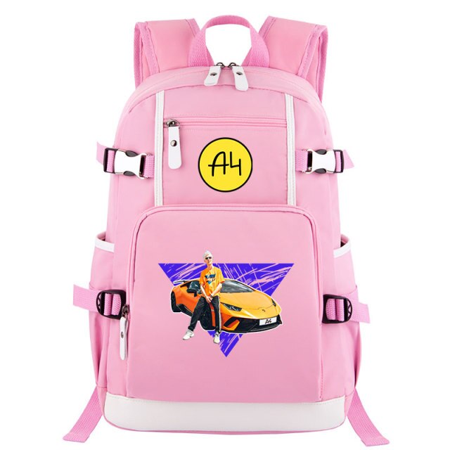 Pink Donuts Print Girl Backpacks