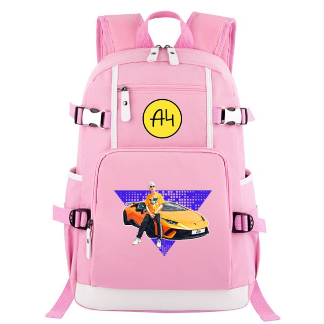 Pink Donuts Print Girl Backpacks