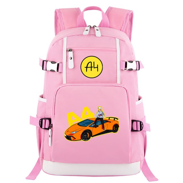 Pink Donuts Print Girl Backpacks