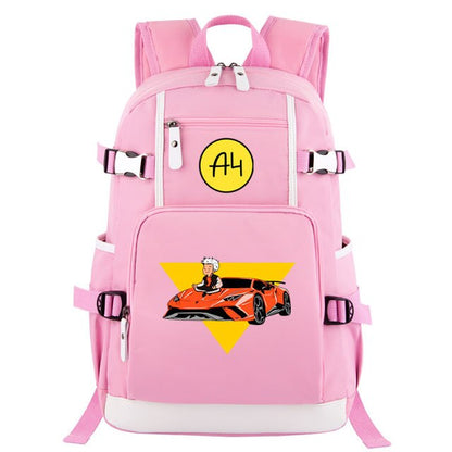 Pink Donuts Print Girl Backpacks