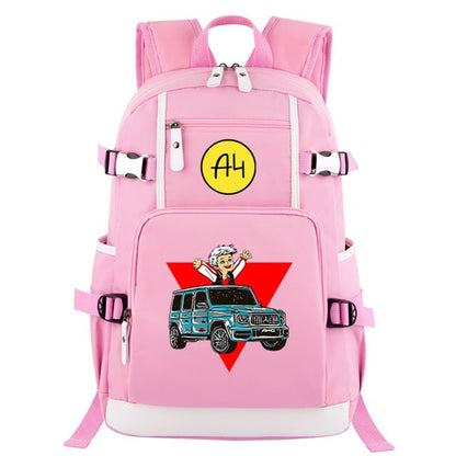Pink Donuts Print Girl Backpacks