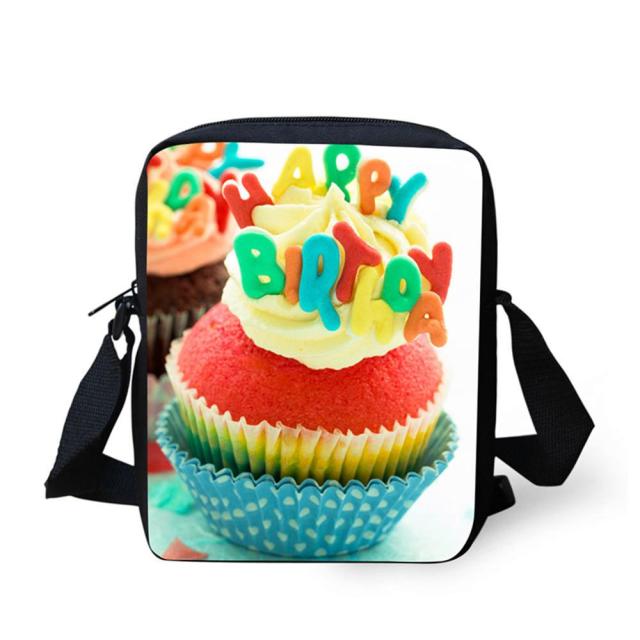 Unisex Cupcake Printing Messenger Bags