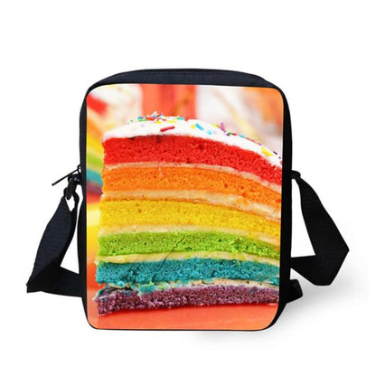 Unisex Cupcake Printing Messenger Bags