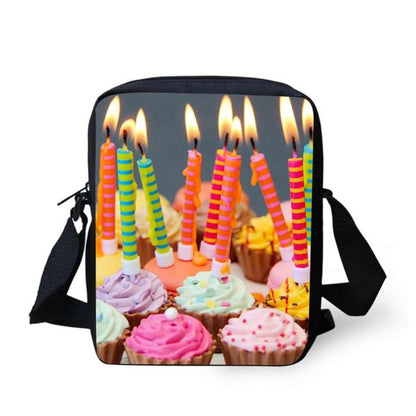 Unisex Cupcake Printing Messenger Bags