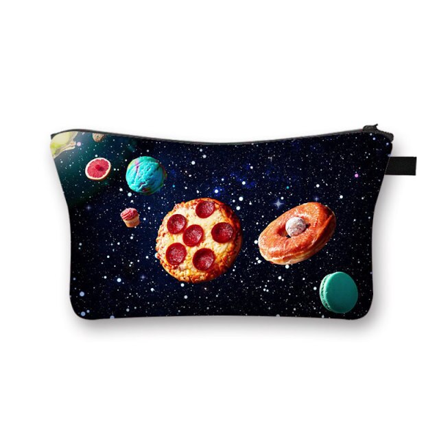Donuts Ice Cream Candy Print Cosmetic Bag