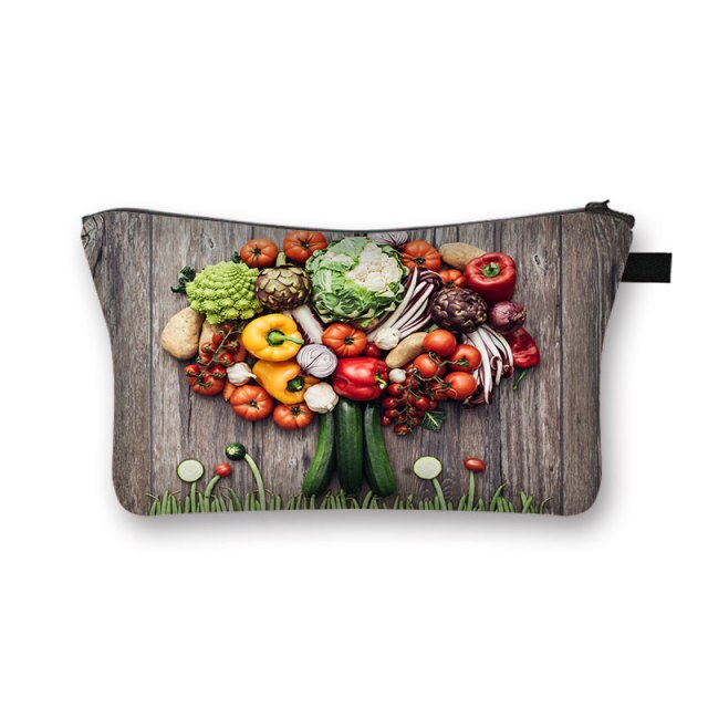 Donuts Ice Cream Candy Print Cosmetic Bag