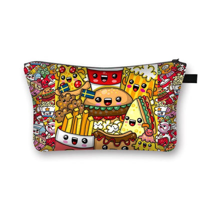 Donuts Ice Cream Candy Print Cosmetic Bag
