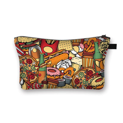 Donuts Ice Cream Candy Print Cosmetic Bag