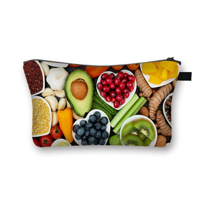 Donuts Ice Cream Candy Print Cosmetic Bag
