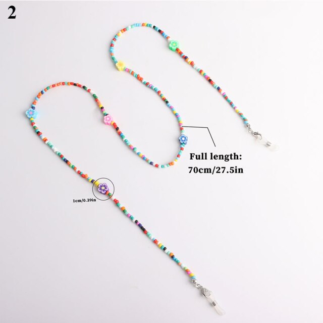 Raibow Color Beaded Glasses Chain
