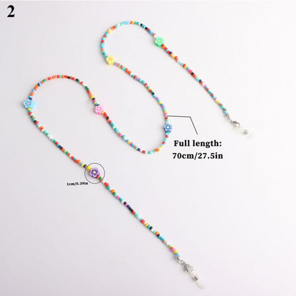 Raibow Color Beaded Glasses Chain