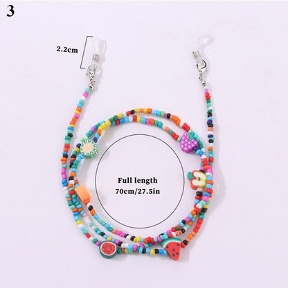 Raibow Color Beaded Glasses Chain