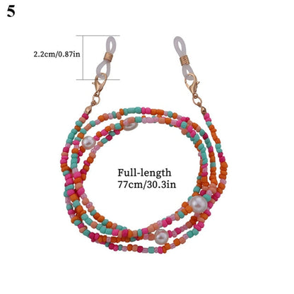 Raibow Color Beaded Glasses Chain