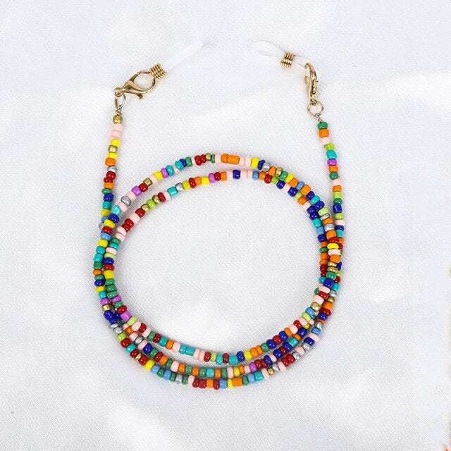 Raibow Color Beaded Glasses Chain