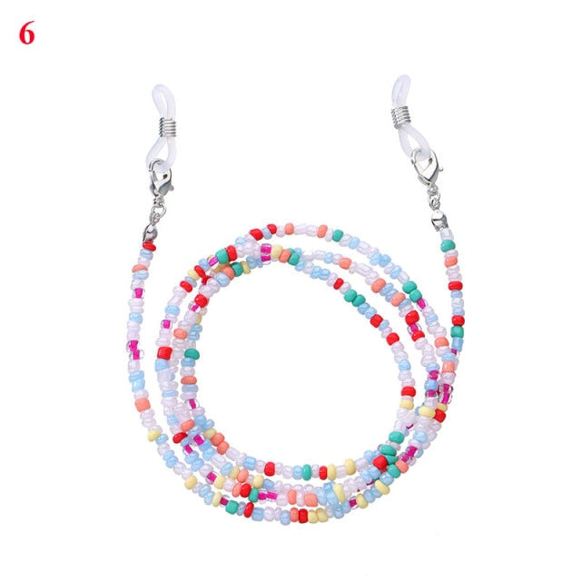 Raibow Color Beaded Glasses Chain