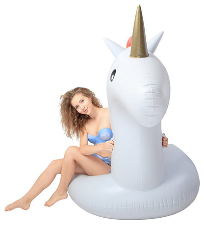 Large Rainbow Inflatable Unicorn Pool Float (200cm)