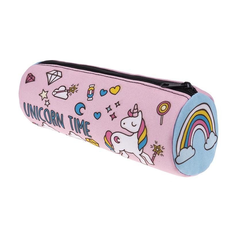 Cylindrical Unicorn Time Cosmetic Bag / Pencil Case