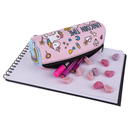 Cylindrical Unicorn Time Cosmetic Bag / Pencil Case