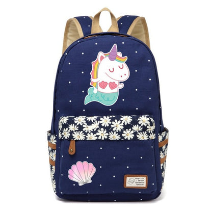 Mermicorn Canvas Unicorn Backpack
